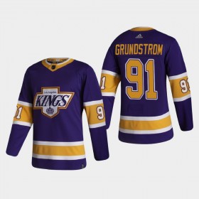 Los Angeles Kings Hockeydrakt Carl Grundstrom 91 2020-2021 Reverse Retro Authentic - Herre